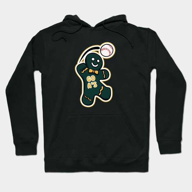 Oakland Athletics Gingerbread Man Hoodie by Rad Love